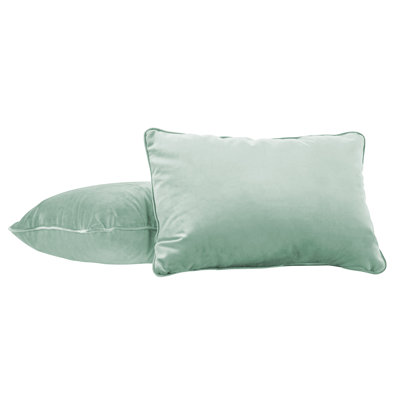 Coussin rectangulaire en microfibre lombaire avec passepoil, paquet de 2
