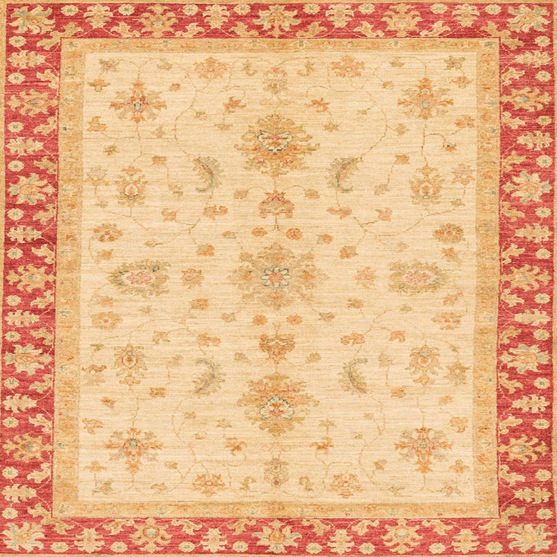 Tapis décoratif multicolore à motif abstrait, Carré 7 pi