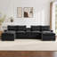 Canapé modulaire en U en chenille de 123 po de largeur avec siège double 123, console double, porte-gobelets et ports USB