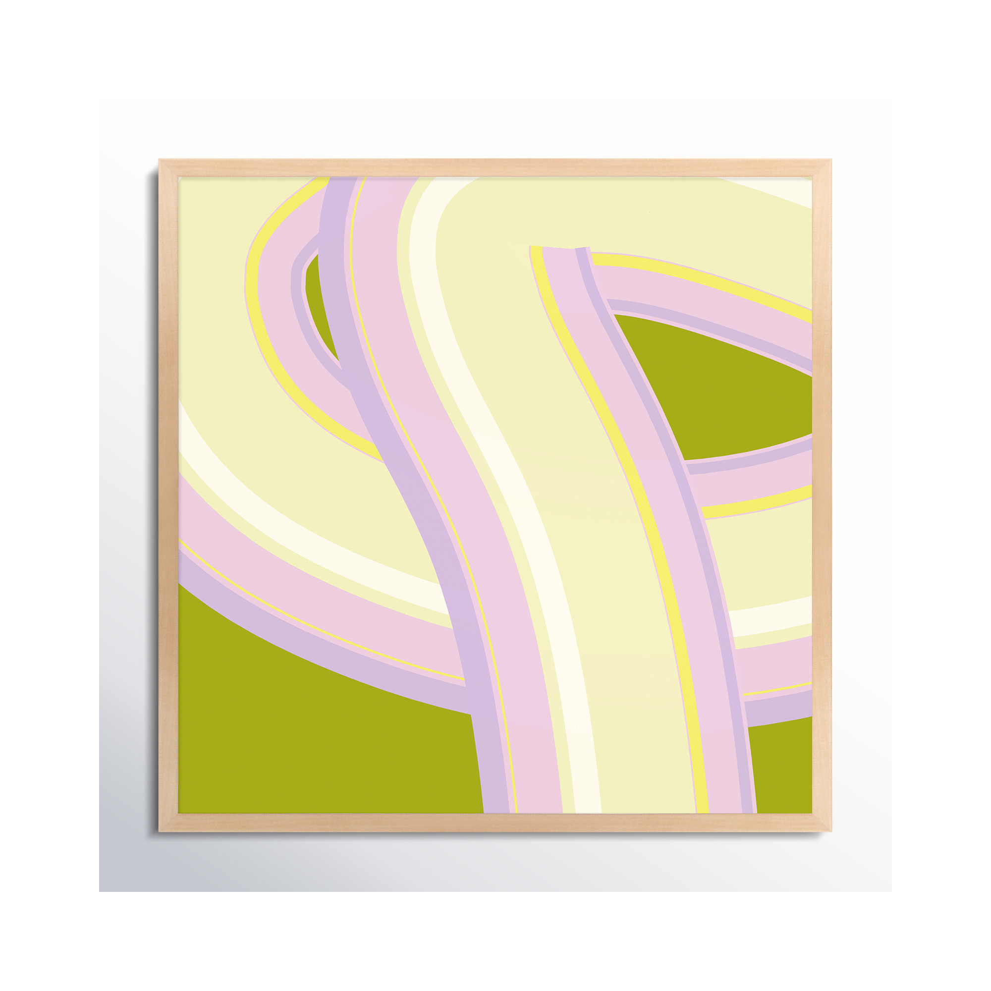 Bubblegum Twist by Jacques Pilon, Maple Wood, 36" H x 36" W x 1.25" D