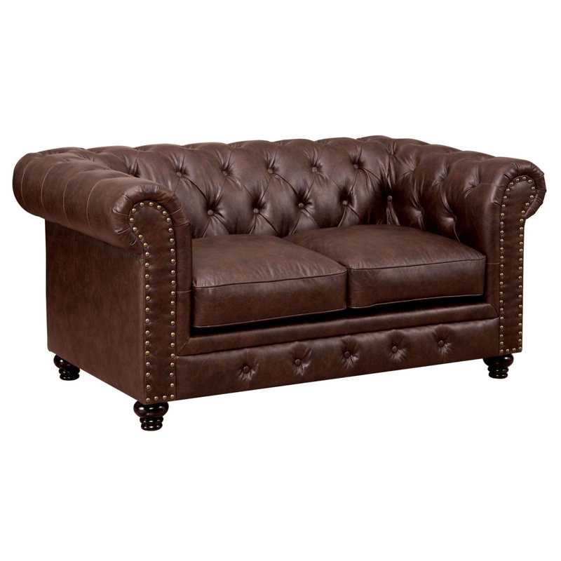 Cuirette contemporaine capitonnée à boutons et capitonnage 1 pièce