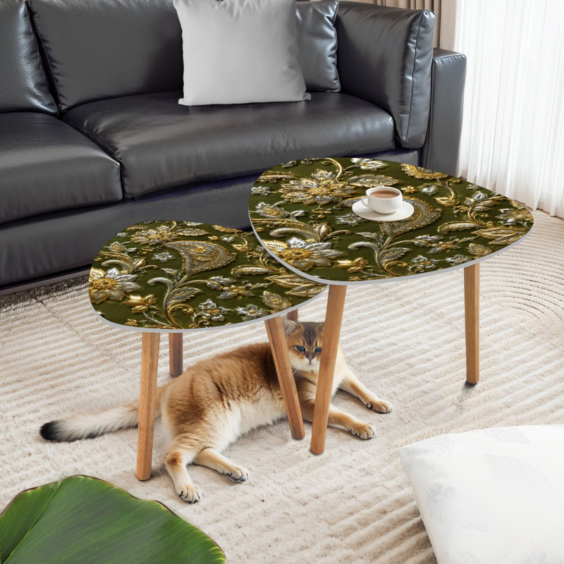 Ensemble de 2 tables basses gigognes Triangle
