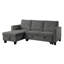 Canapé-lit modulaire réversible en velours 82,5 po Modern Canapé Nova-462837781