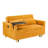 Yellow Corduroy 2 - Seater With Movable Table, Charging, Rollers At Bottom, Soft Cushions, Suitable For Living Room Seat Bed Design, Tabletop, Ports, Skin Fabric, Easy Setup, Good Area-1297050093