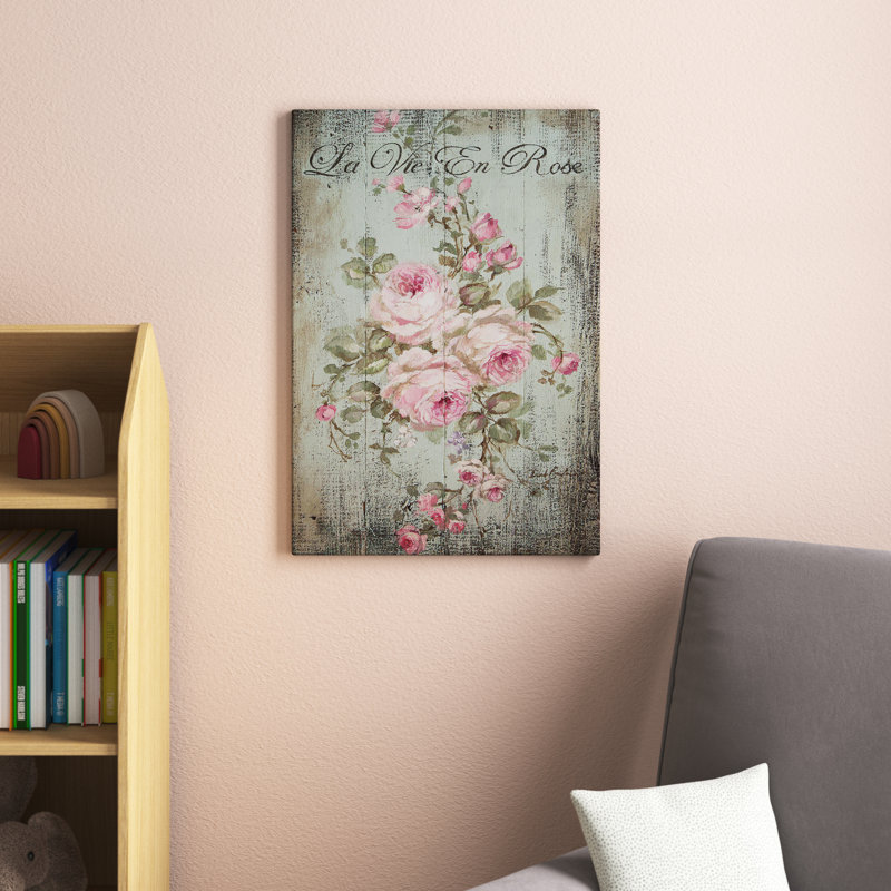 La Vie En Rose by Debi Coules - Wrapped Canvas Painting, No Frame, 66.04 cm H x 45.72 cm W x 1.91 cm D