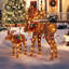  Ensemble de 2 décorations de cerf de Noël illuminées avec 170 lumières DEL 