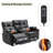 68.9" Pillow Top Arm Power Reclining Loveseat with Heat and Massage For Living Room-844088553