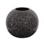 Chiseled Texture Black Iron Globe Vase, Large-1263952618