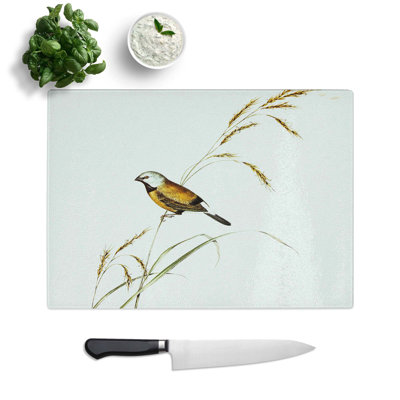 Tempered Glass Banded Grass Finch Chopping Board