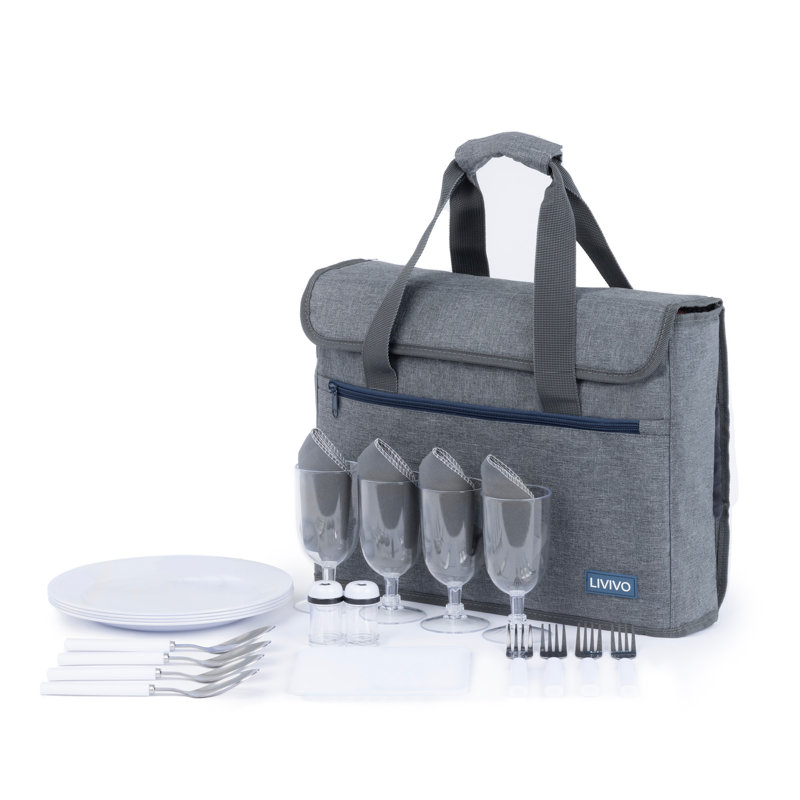 Peimium 4 Person Picnic Tote Bag