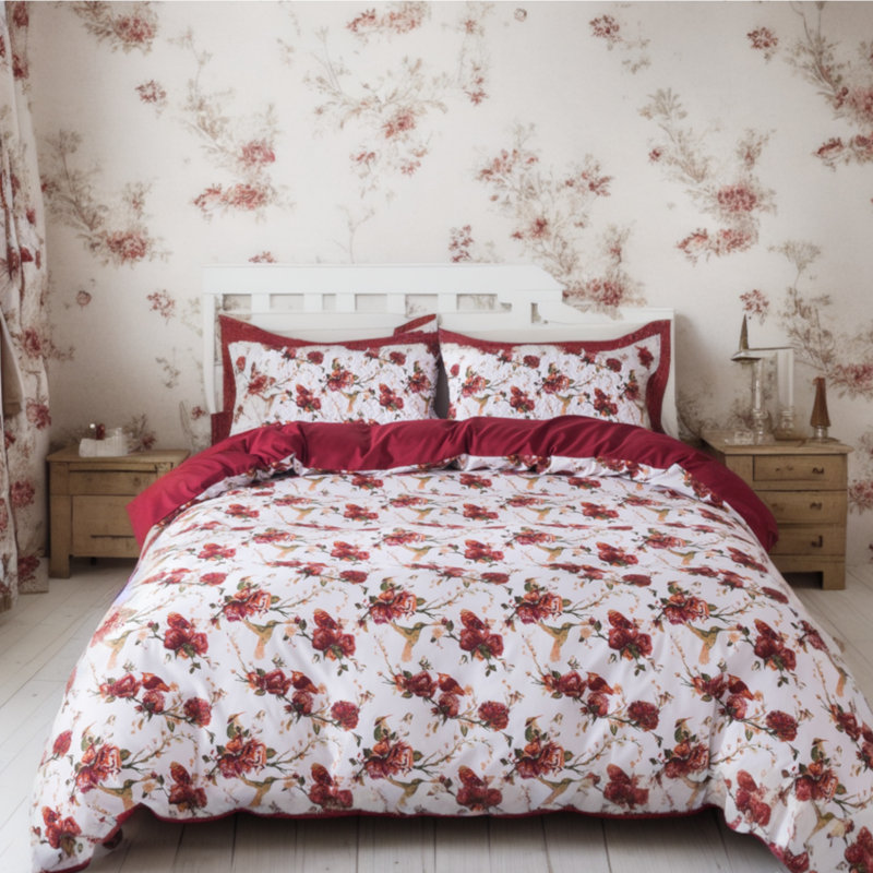 Polyester Floral Duvet Cover, King Duvet Cover