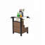 Outdoor Kitchen Wicker Island Rolling Cart & Storage Cabine