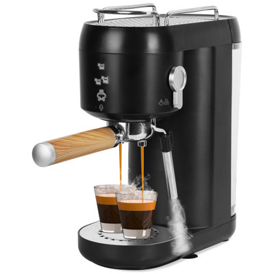 Machine à espresso avec buse à vapeur réglable et réservoir d'eau amovible de 33,8 oz