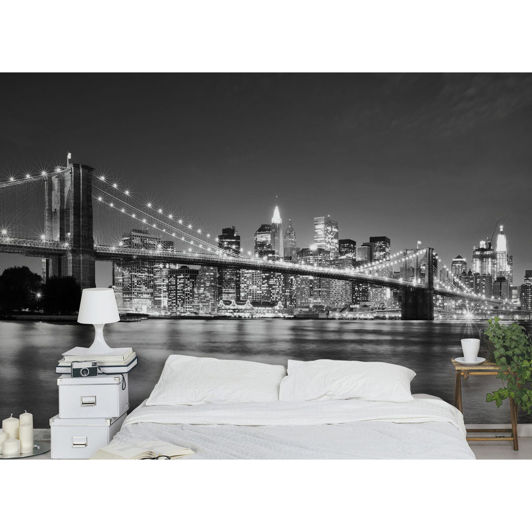 Tapete Nighttime Manhattan Bridge II 1,9 m x 288 cm