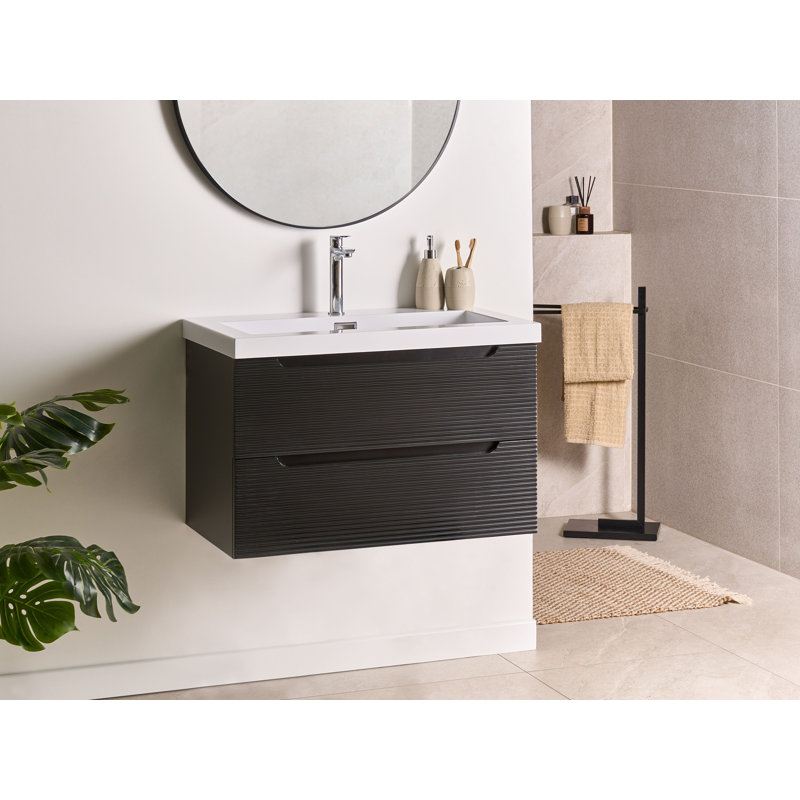 800mm Single Bathroom Vanity with Integrated Ceramic Basin