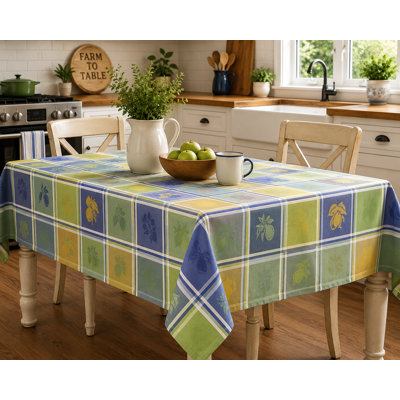 52"x52" Sq. Lemon Cherries And Pears Tablecloth