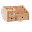 Wooden Makeup Organiser with 3 Drawers, 8 Compartments Cosmetic Storage Box