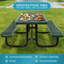 Table de pique-nique d'extérieur 6 pi avec trous de parasol-1802608086