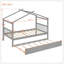 Lit simple en bois avec lit gigogne simple-130092273-130092272
