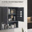 Armoire murale Kleankin Farmhouse, armoire à pharmacie murale avec tablette ouverte et tablette réglable, rangement pour salle de lavage
