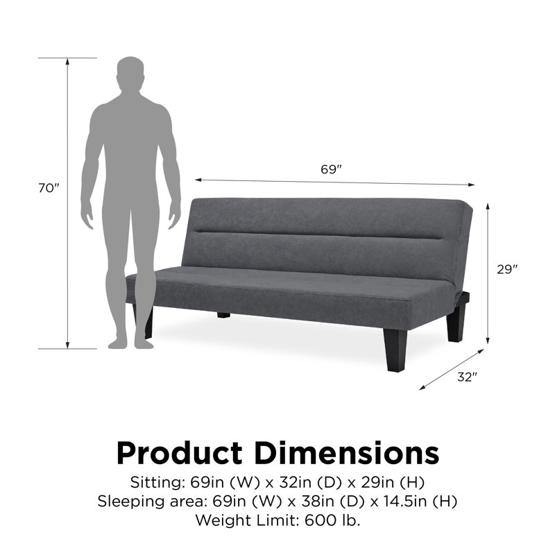Adrijus Velvet Clic Clac Sofa, Grey