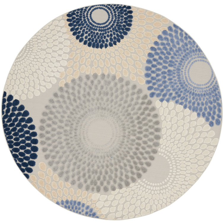 Aloha Geometric Blue/Grey Indoor/Outdoor Area Rug