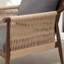 Chaise d'appoint rembourrée en bois massif Cofield-81823750