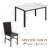 5-Piece Dining Room Table Set, Faux Marble Kitchen Table And Chairs Set with 4 Upholstered Chair for Kitchen, Dining Room, Cafe-1687215434