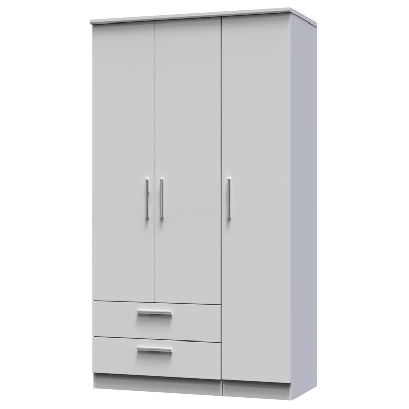 Borgeson Manufactured Wood Wardrobe, Grey Matt