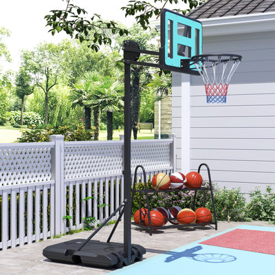 Basketball Hoop Basketball Hoop and Stand with Weighted Base, Black