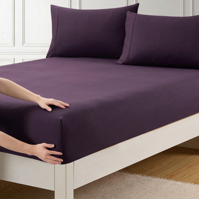 Draps-housses en microfibre brossée 6PK