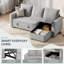 Moda Form 3-Seater L-Shaped Sofa Bed, Convertible Corner Sofa with Reversible Chaise & Pull Out Trundle Bed  for Small Living Rooms, Apartments-424601800