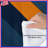 Orange Diagonal Stripe Comforter-126746497