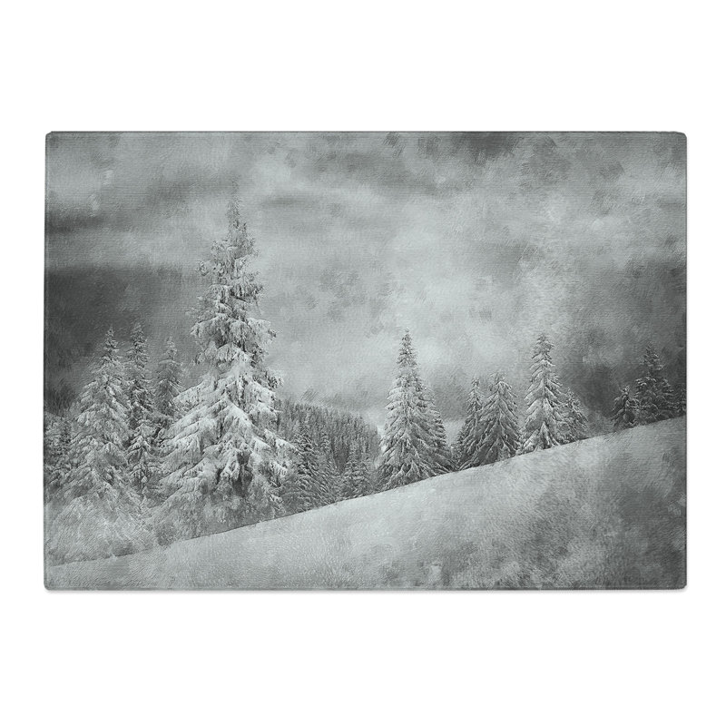 Tempered Glass Mystical Woods Chopping Board, 20 cm x 28.5 cm