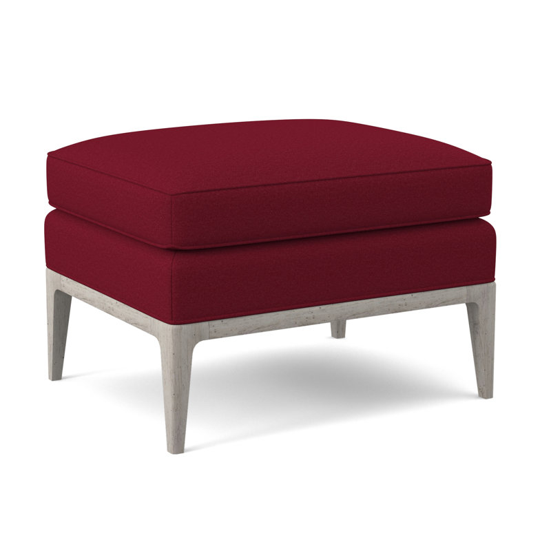 Repose-pieds rectangulaire 28 po Claxton, Rouge Margaret, Bisque