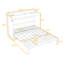 Lit escamotable en bois avec tiroir et prises de courant et ports USB-241388182-241388181