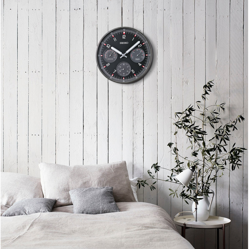 QXA823KLH Wall Clock, Black