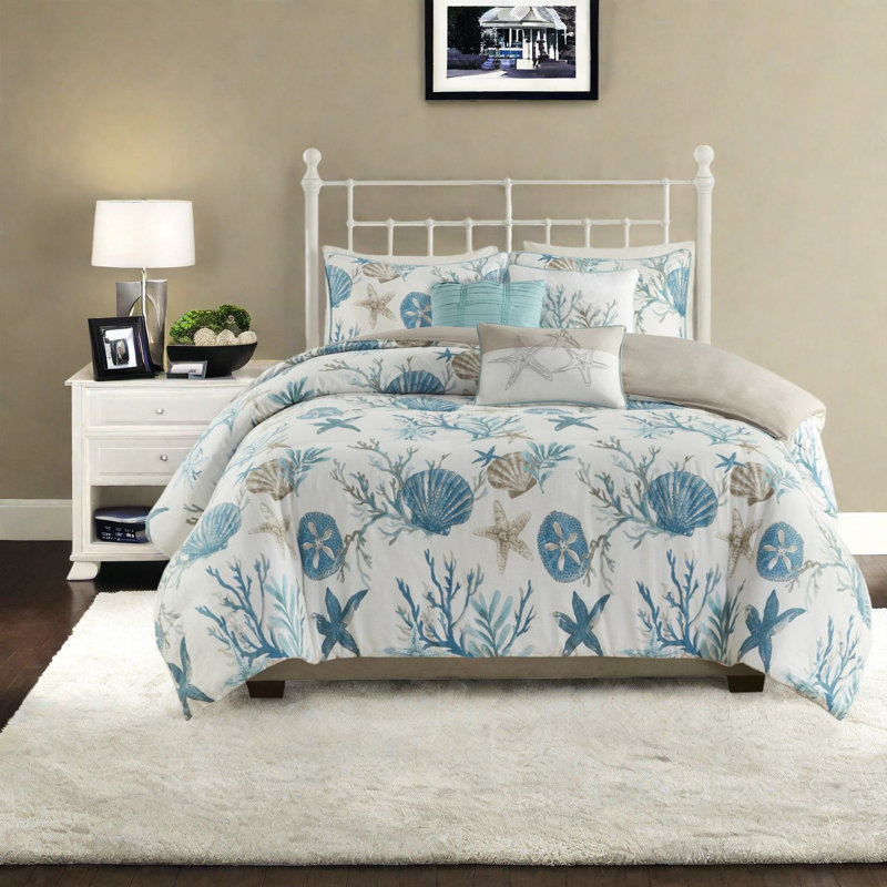 Ensembles de literie en satin de coton de luxe, style côtier très grand / californien pour la maison