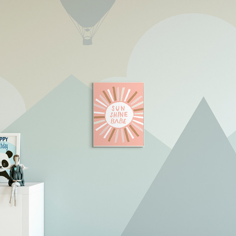 Rayons de soleil pastel Sun Shine Babe, Plaque murale, H 15 po x l 10 po