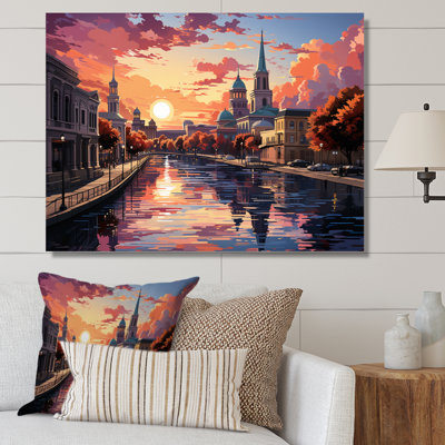 " Canal Cityscape Popart "