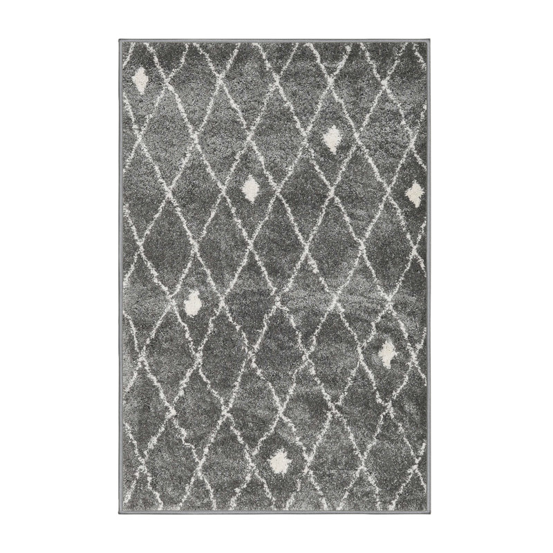 Tapis contemporain gris, Rectangle 8 pi x 12 pi