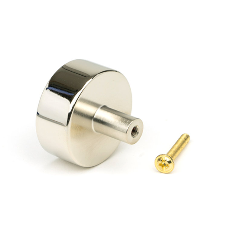 Round Knob, 4 cm, Polished Nickel