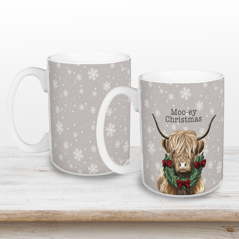 Ensemble de grandes tasses de Noël Moo-Ey