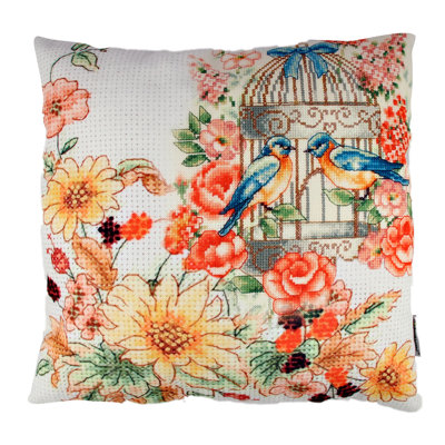Coussin lavable de qualité supérieure, 17,0 x 17,0 pouces, 50% coton / 50% polyester, rembourrage en silicone, fermeture à glissière dissimulée | Doux, confortable et repassable | Parfait pour la décoration intérieure, le salon et la chambre à cou