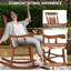 Chaise berçante en bois massif Tamicka-569193521