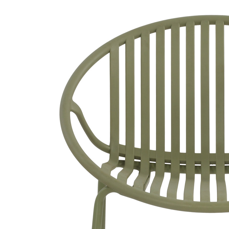 Ensemble de chaises de salle à manger empilables Yelva, Vert