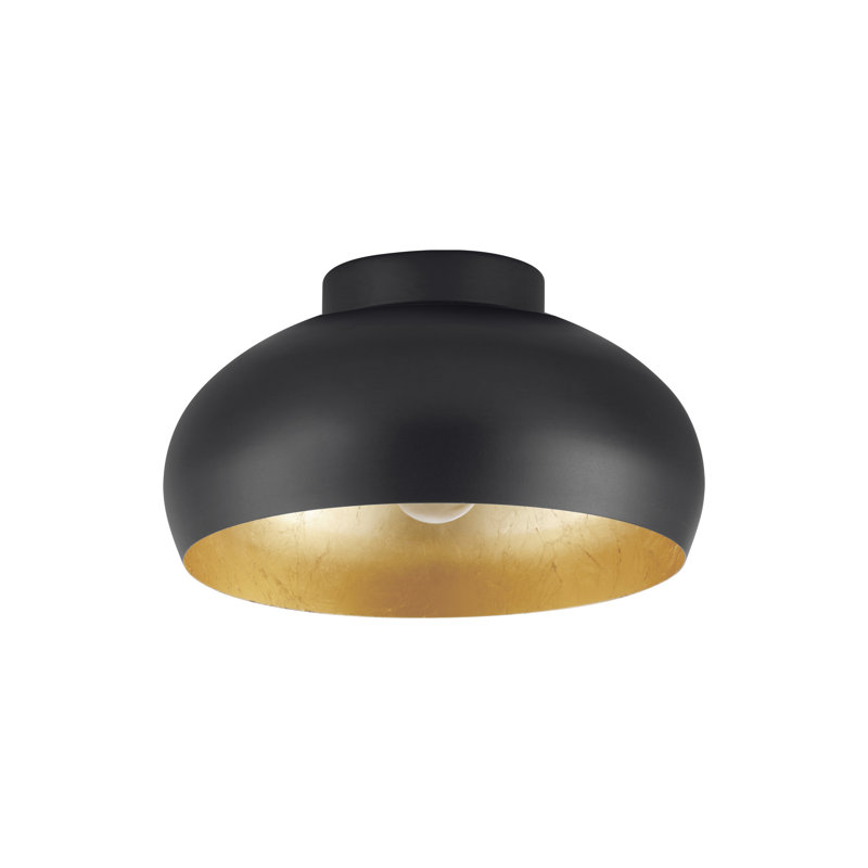 Jesseka Flush Mount, Black/Gold