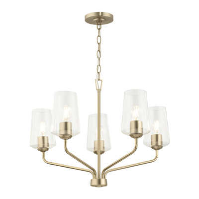 Celino Three-Light Chandelier with Clear Glass