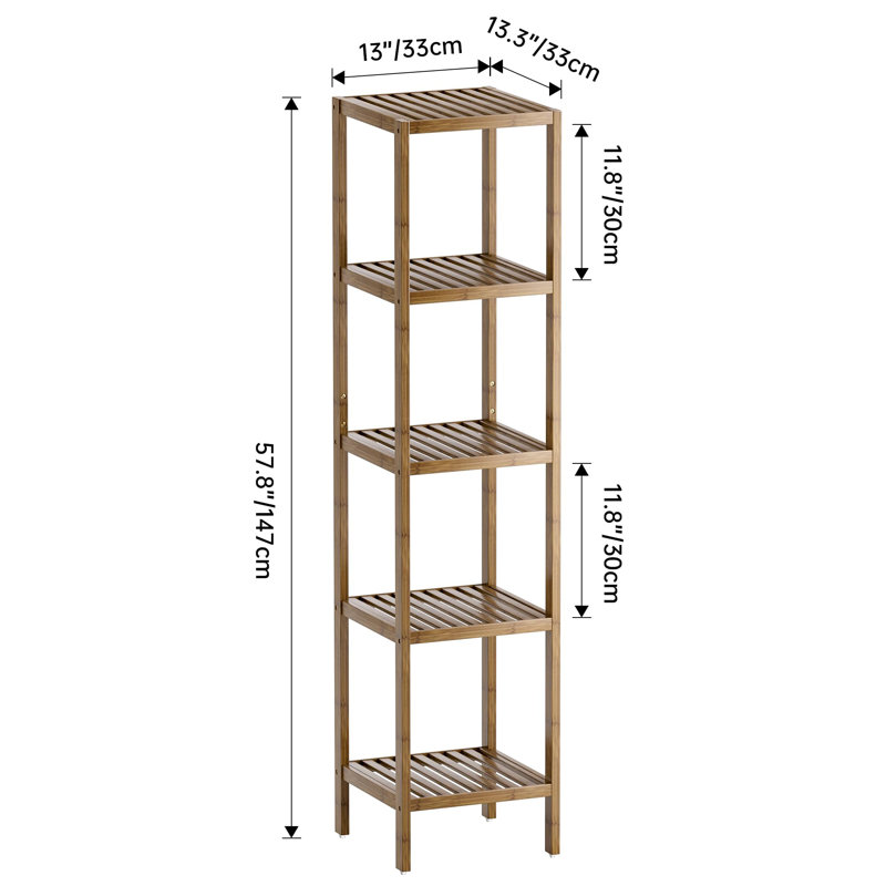 Bathroom Storage Shelf, Walnut