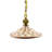 Mocha Check Flared Ceramic Pendant Lamp